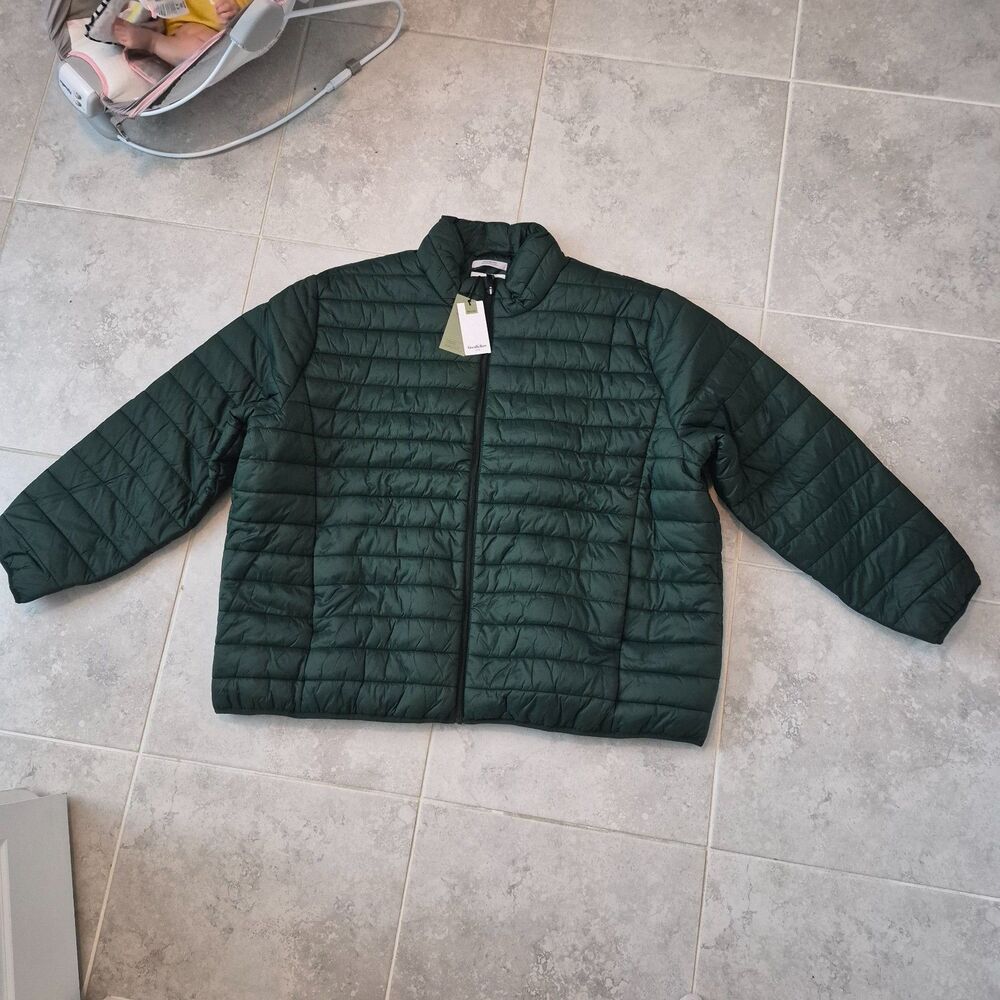 Mens Big & Tall Lightweight Puffer Jacket Size 5XL